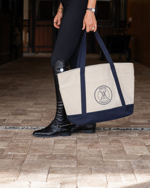 Canvas Tote Bag White/Navy thumbnail image