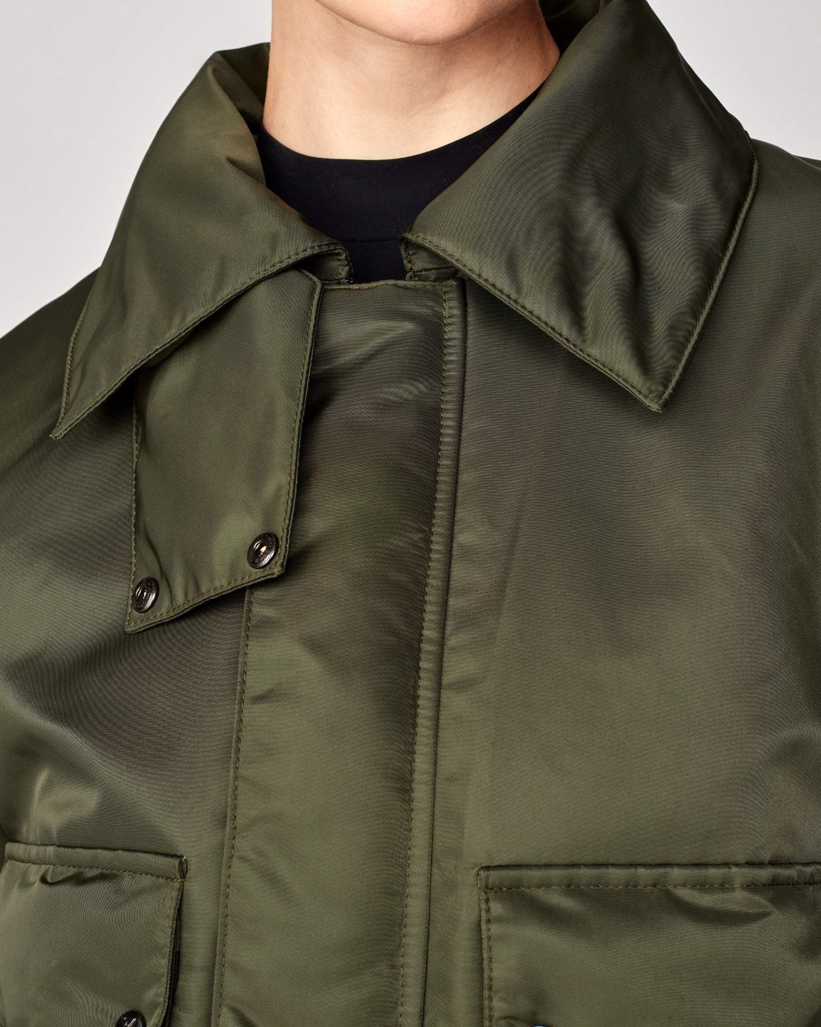 Short Padded Jacket Green image