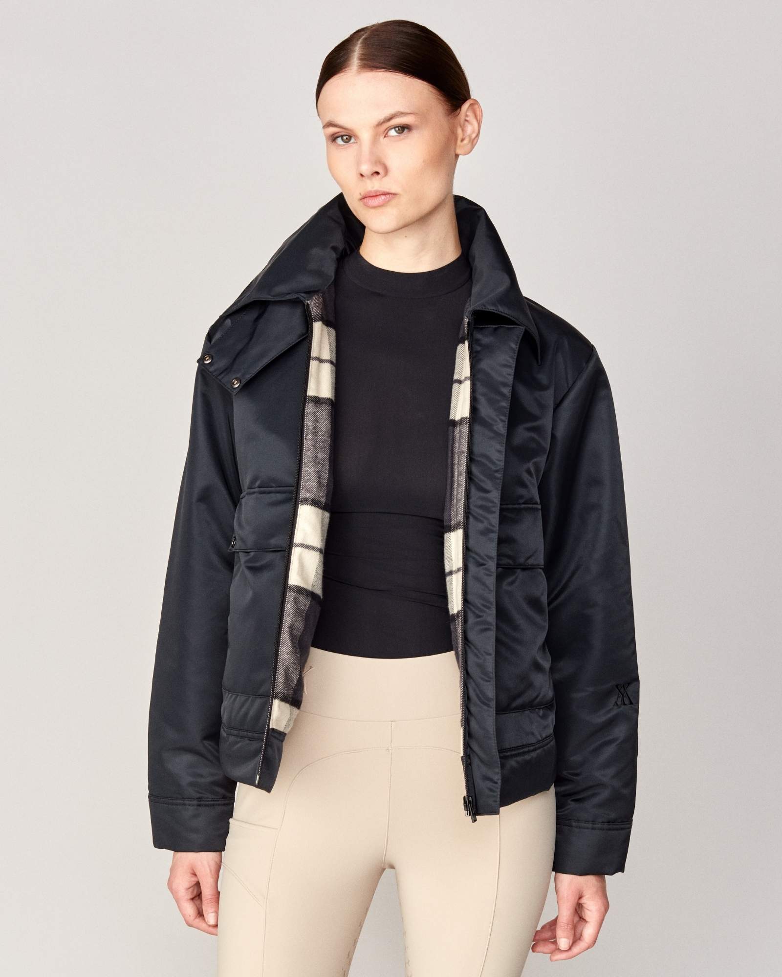 Short Padded Jacket Black | Shop now – Yagya