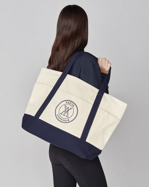 Canvas Tote Bag White/Navy thumbnail image