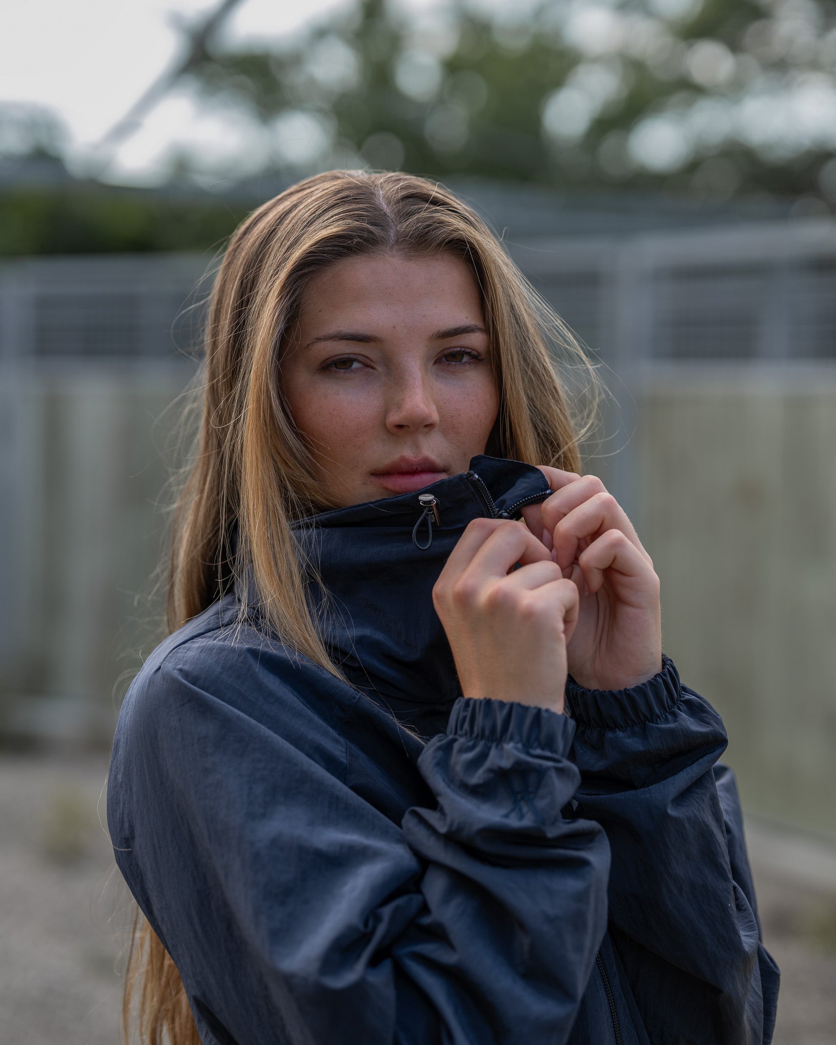 Windproof Riding Jacket Navy image