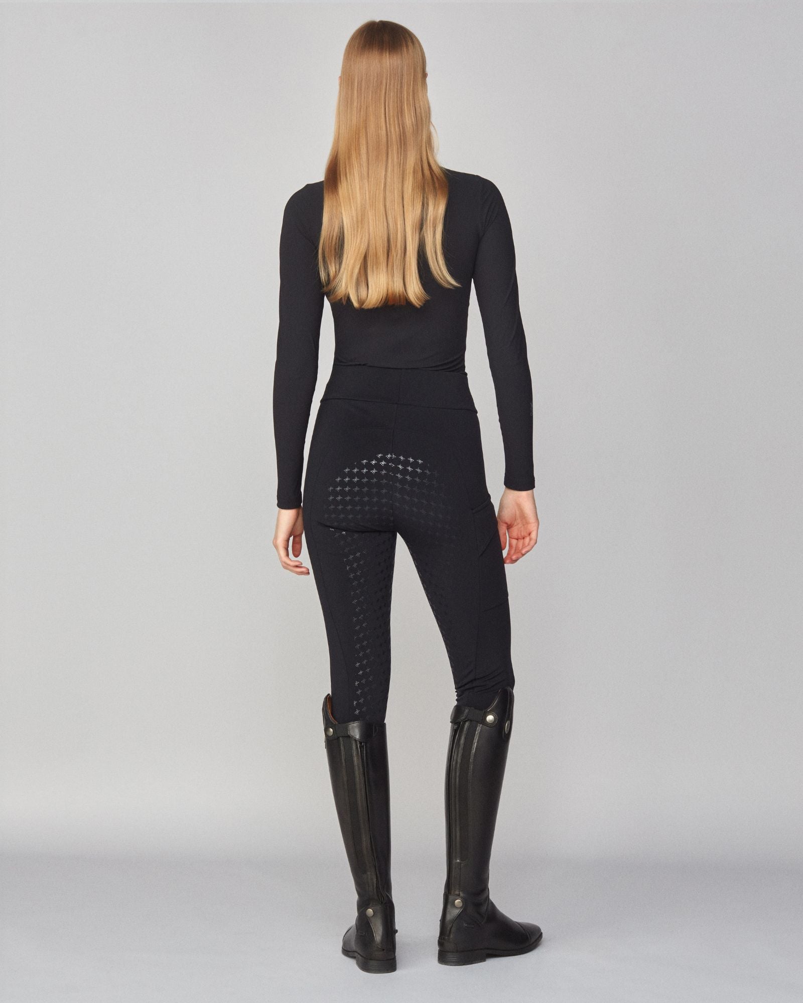 Winter Pull-On Riding Breeches Black image