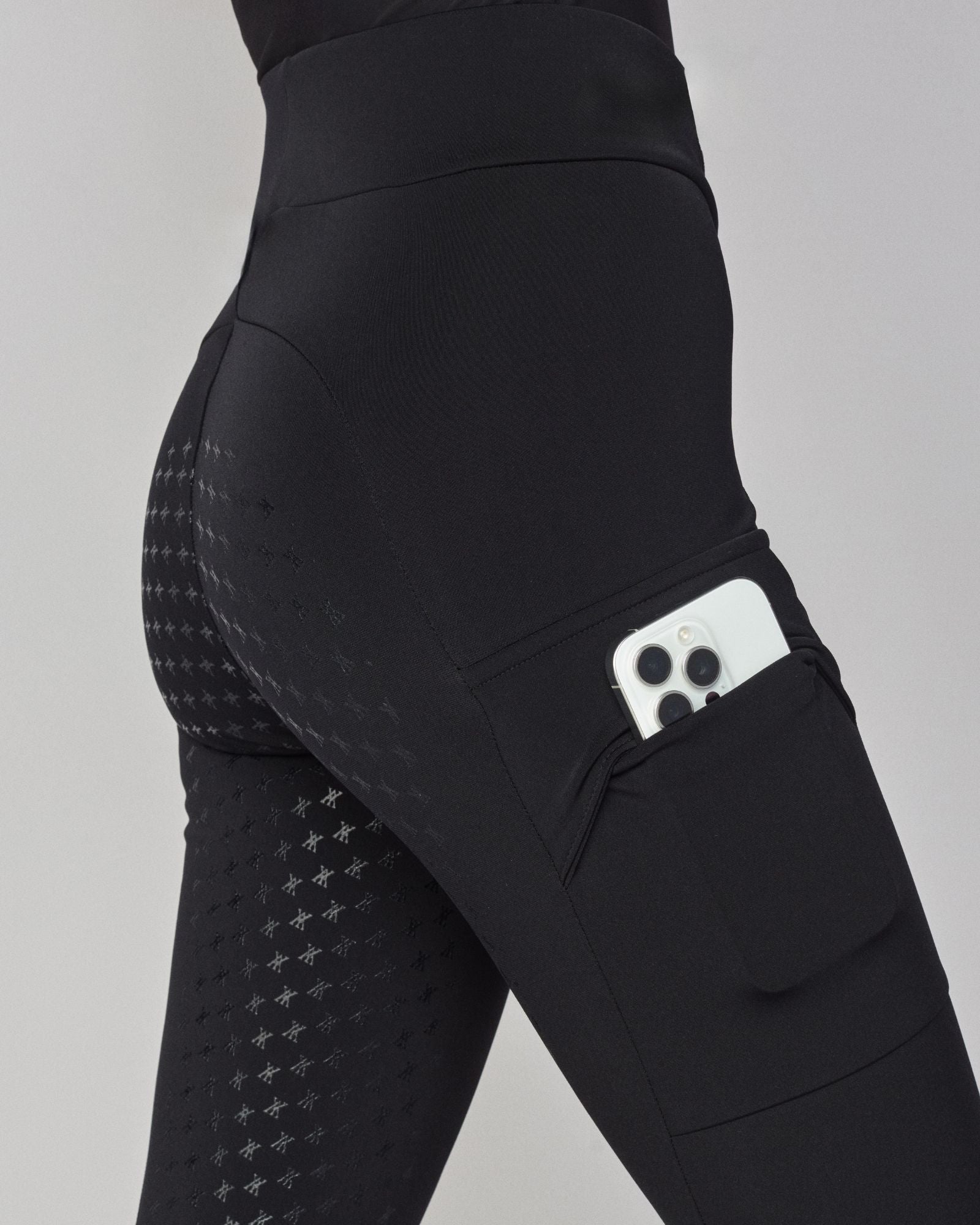 Winter Pull-On Riding Breeches Black image