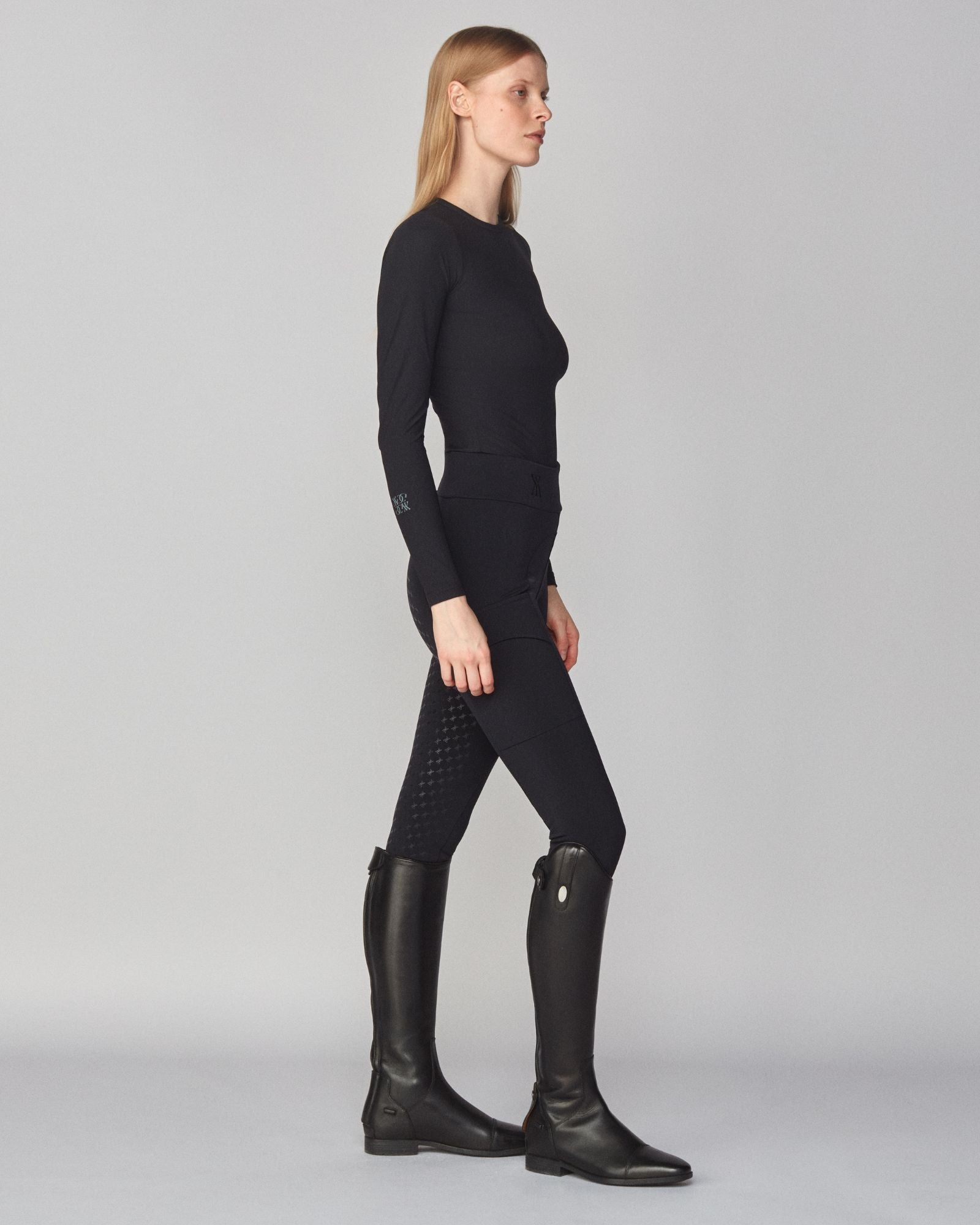 Winter Pull-On Riding Breeches Black image