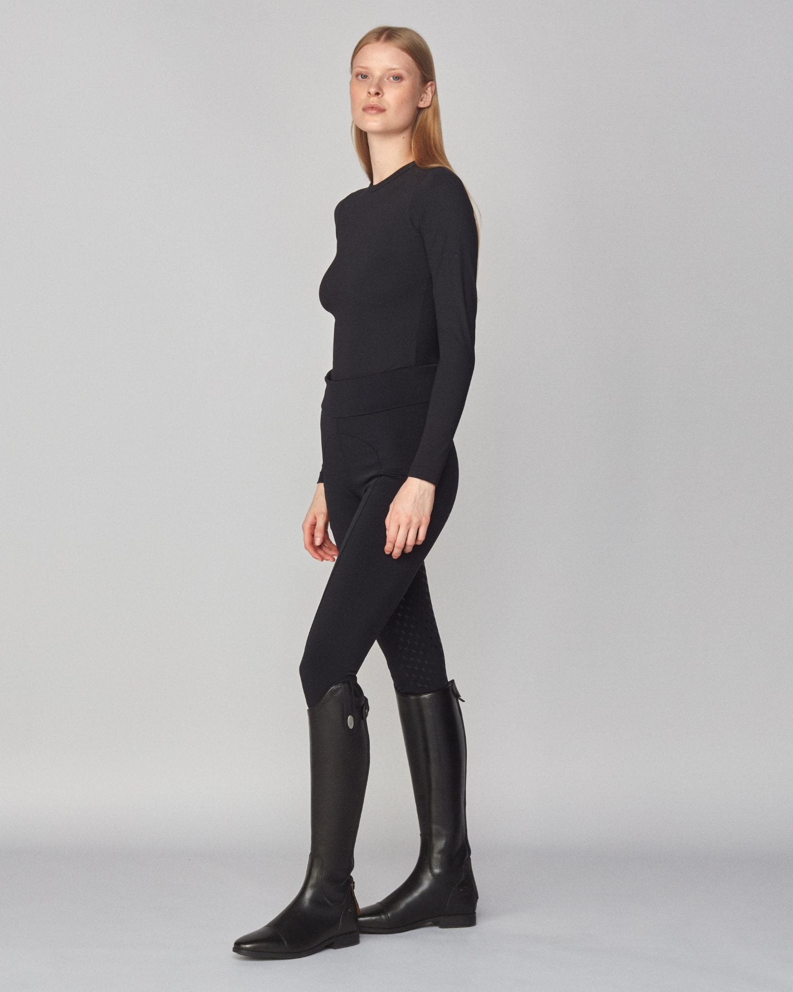 Winter Pull-On Riding Breeches Black image