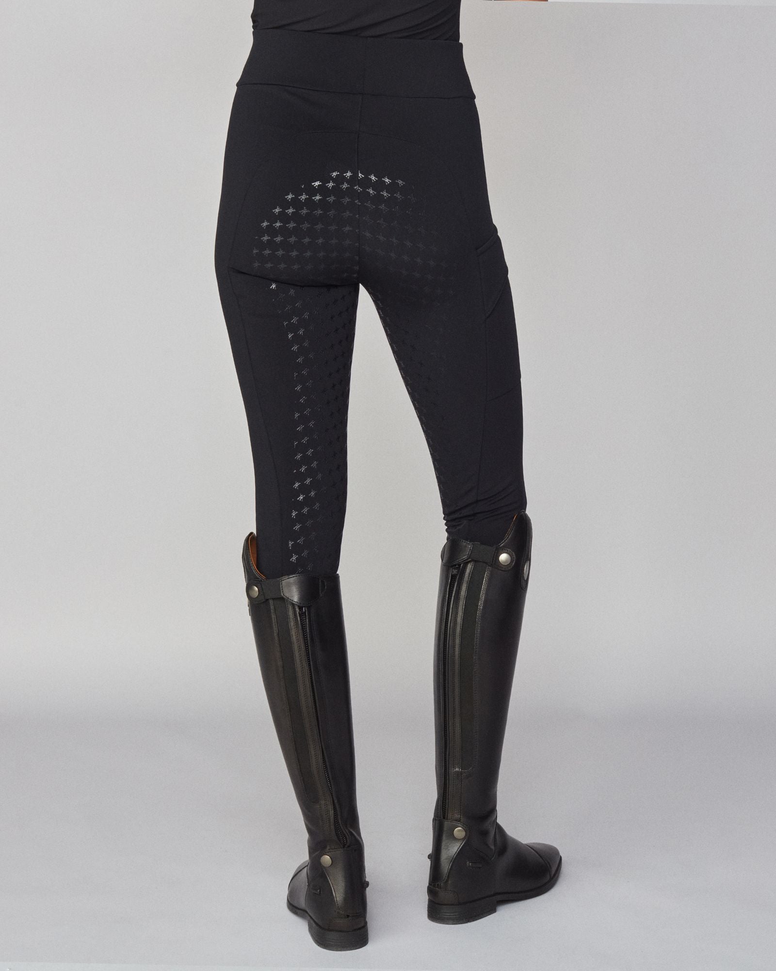 Winter Pull-On Riding Breeches Black image