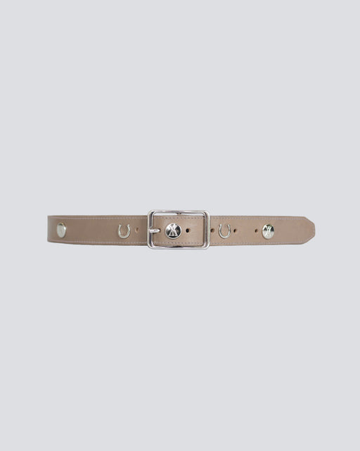 Leather Buckle Belt Taupe thumbnail image
